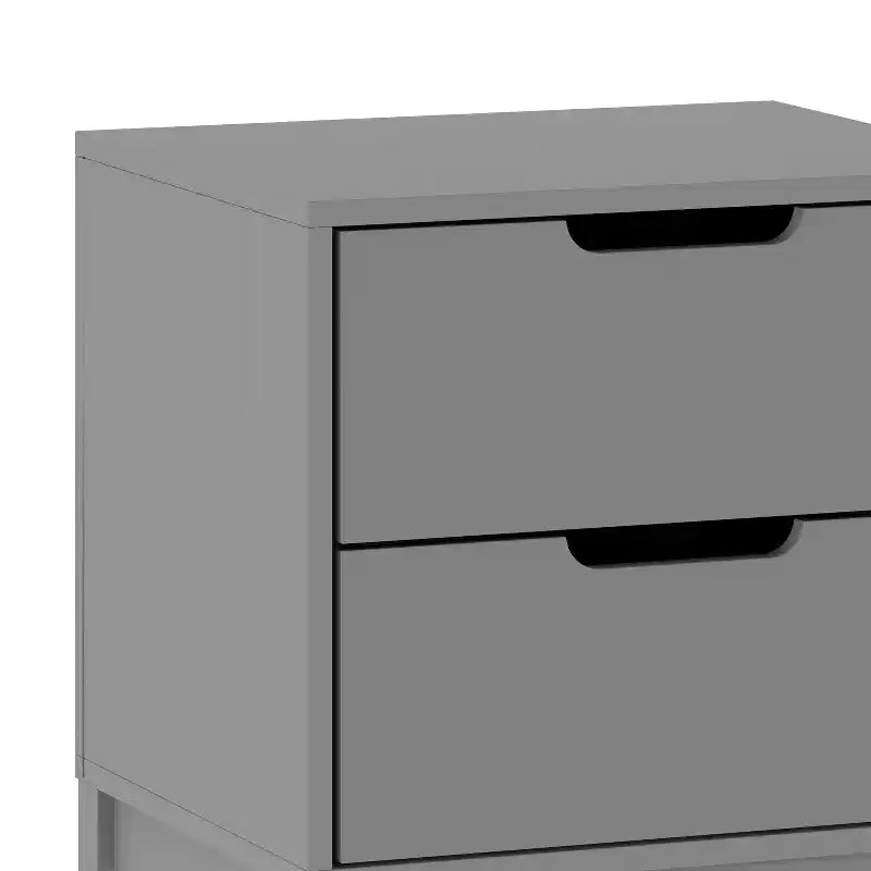 Comodino per Bambini a Due Cassetti con Struttura in Legno Massello, Tavolino per la Camera dei Bambini