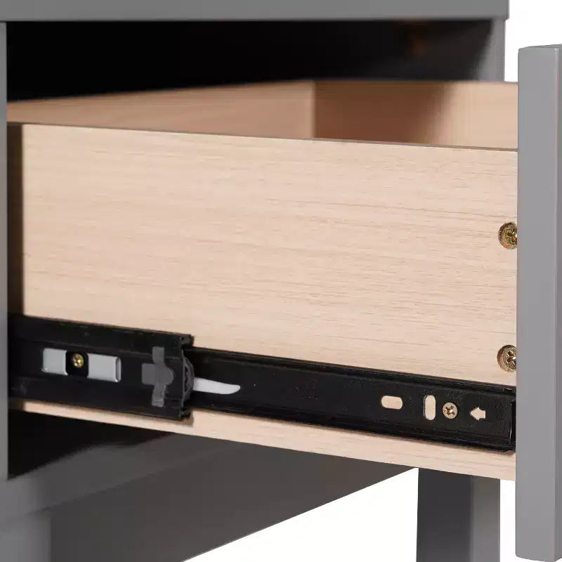 Comodino per Bambini a Due Cassetti con Struttura in Legno Massello, Tavolino per la Camera dei Bambini
